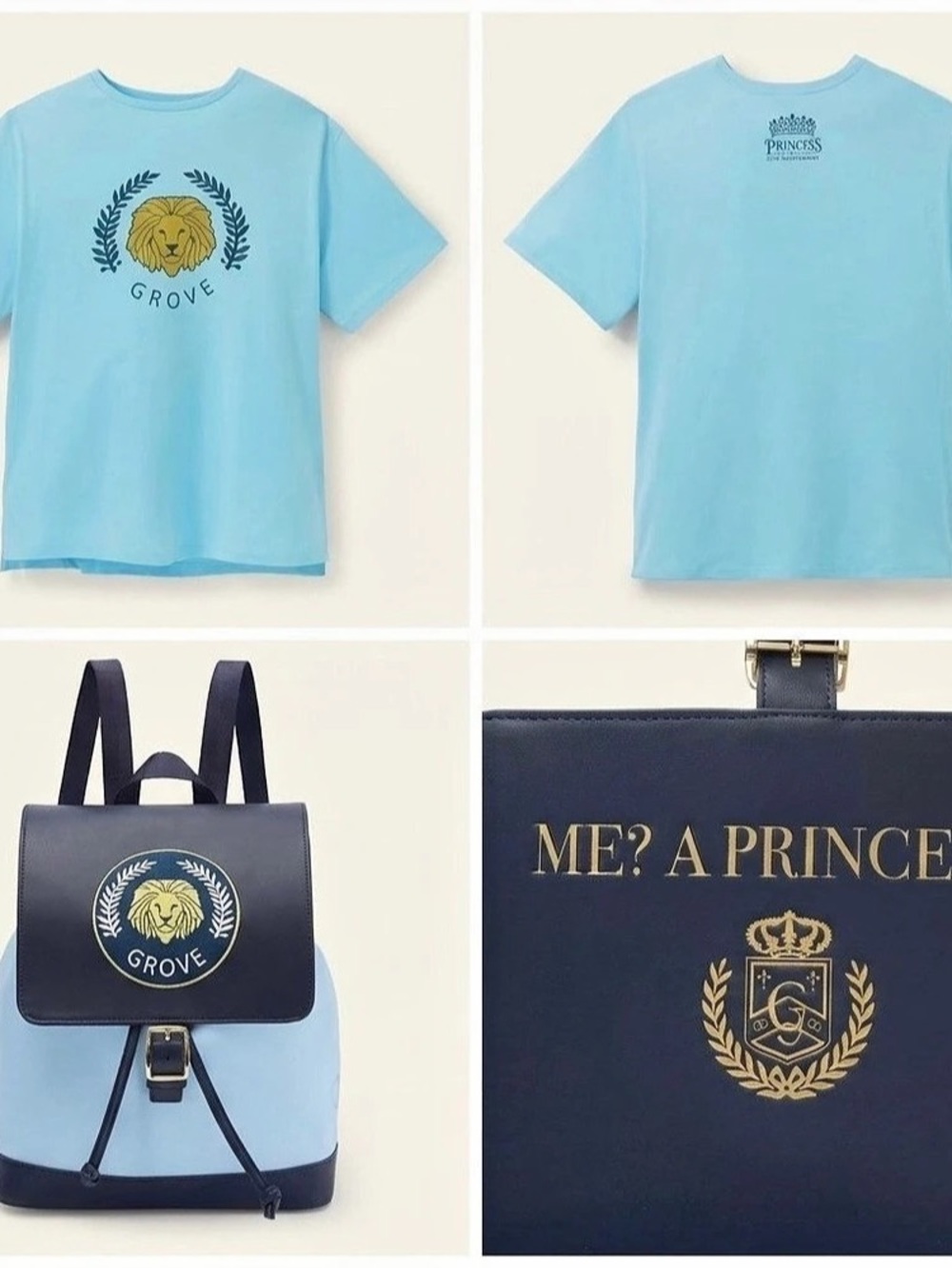 Disney D23 Princess Diaries 25th Anniversary Grove High School Backpack & TShirt